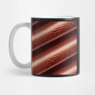 Brown Imitation leather stripes, natural and ecological leather print #20 Mug